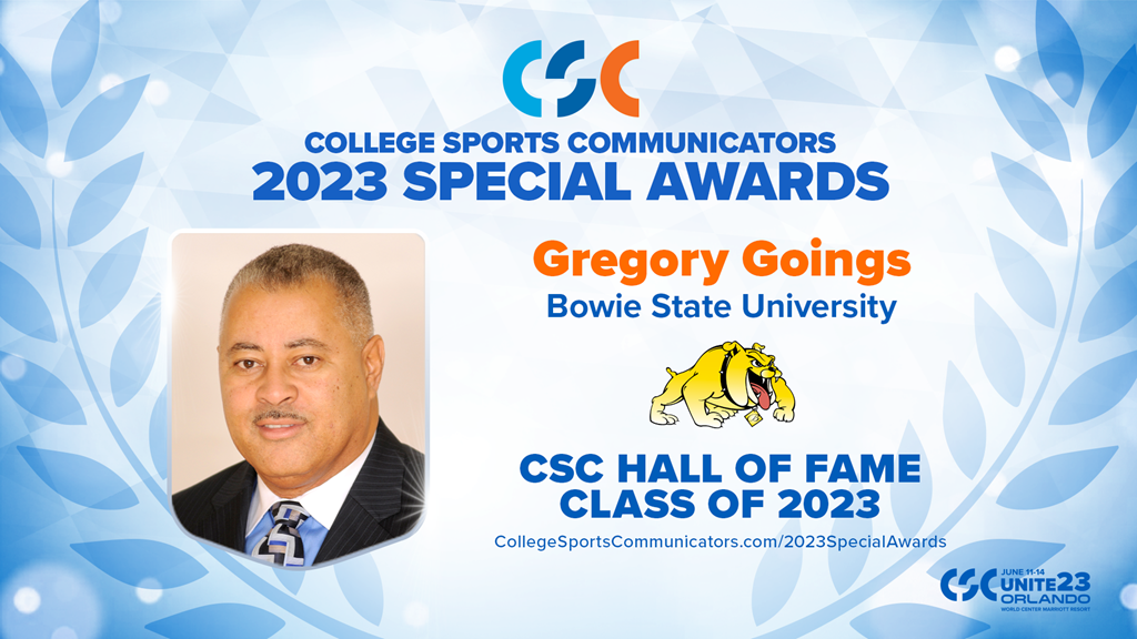 2023 Special Awards Salute: Gregory Goings (Bowie State), CSC Hall of Fame